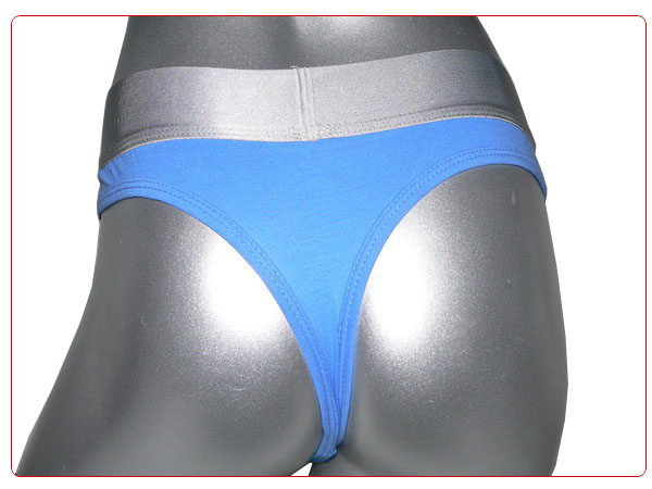 Calvin Klein Mujer Tanga Blateado Azul